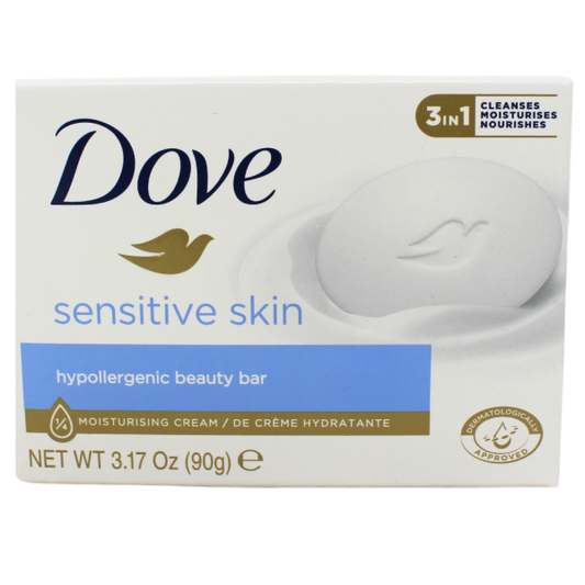 Dove Sensitive Hypoallergenic Bar Soap - Gentle Cleansing for Delicate Skin