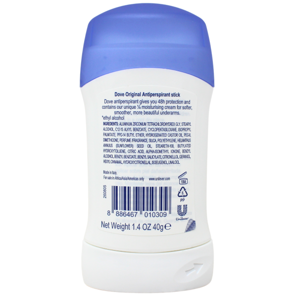 Dove Original Deodorant Stick 40g - Lasting Freshness & Protection