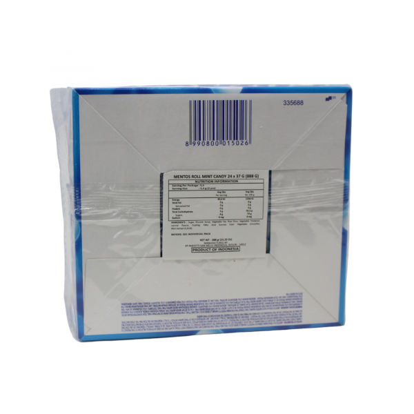 Mentos Mint Roll - 24 Pack (37g Each) - Fresh Breath On-the-Go!