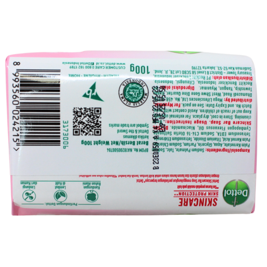 Dettol Skincare Bar Soap 100g - Gentle Protection for Healthy Skin