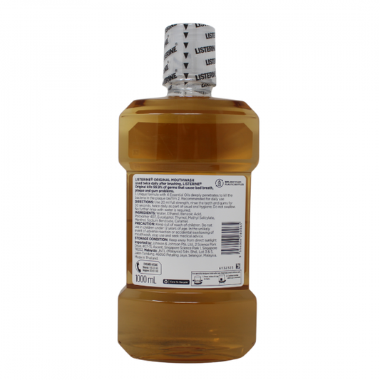 Listerine Original Mouthwash - 1 Liter - Powerful Germ Protection