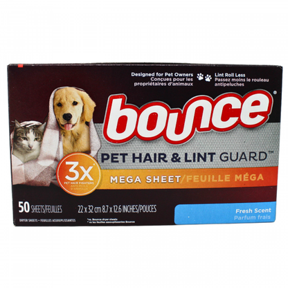Bounce Fresh Scent Mega Sheet 50-Count - Ultimate Laundry Freshener