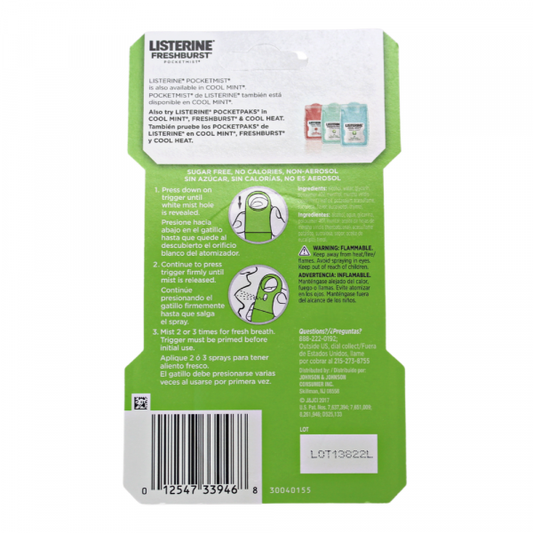 Listerine Pocketmist Fresh Burst - Instant Fresh Breath