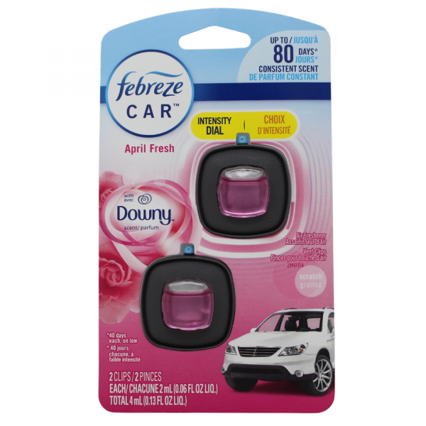 Febreze Car Air Freshener - Downy April Fresh Scent (2 Count)