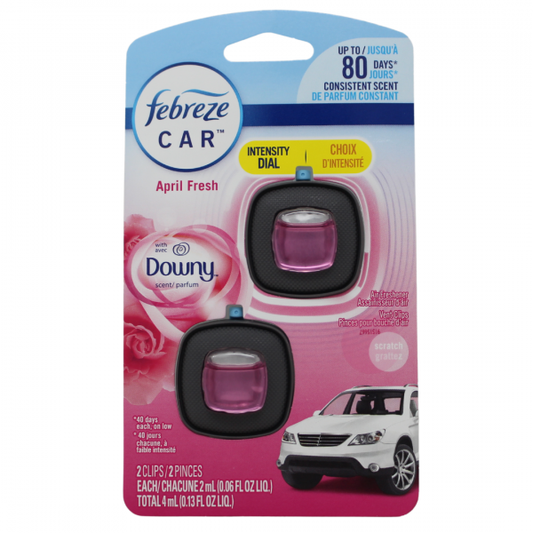 Febreze Car Air Freshener - Downy April Fresh Scent (2 Count)