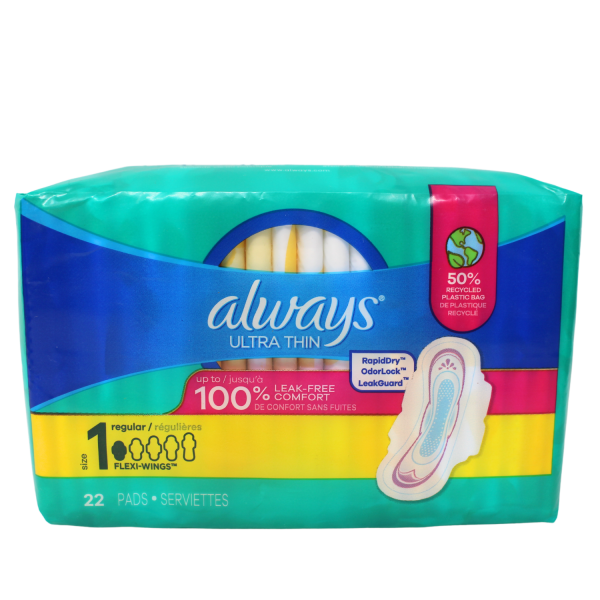 Always Ultra Thin Regular Pads - 22 Count