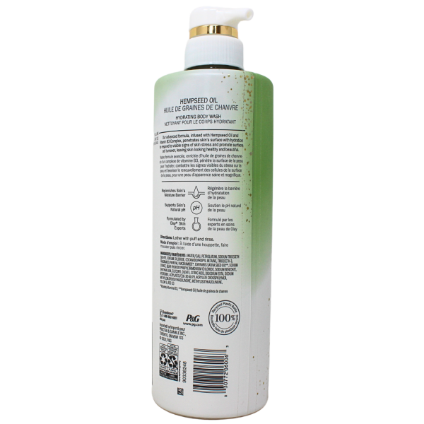 Olay Hydrating Body Wash with Hemp Seed Oil - 591ml