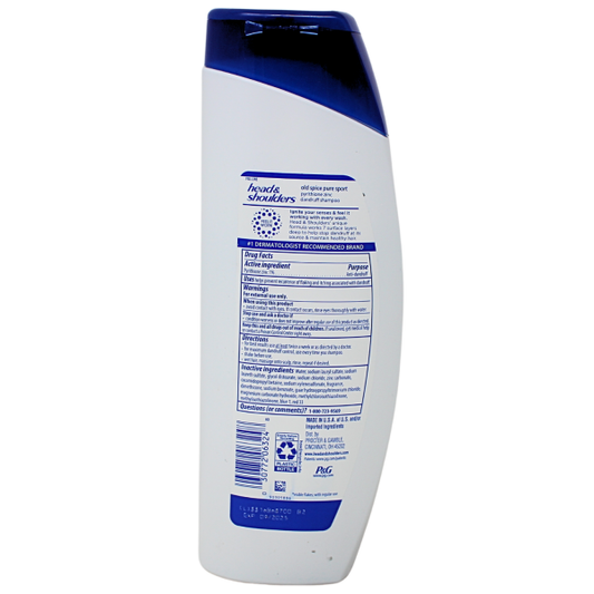 Head & Shoulders Men Pure Sport Anti-Dandruff Shampoo 370ml - Deep Clean & Invigorating Scent