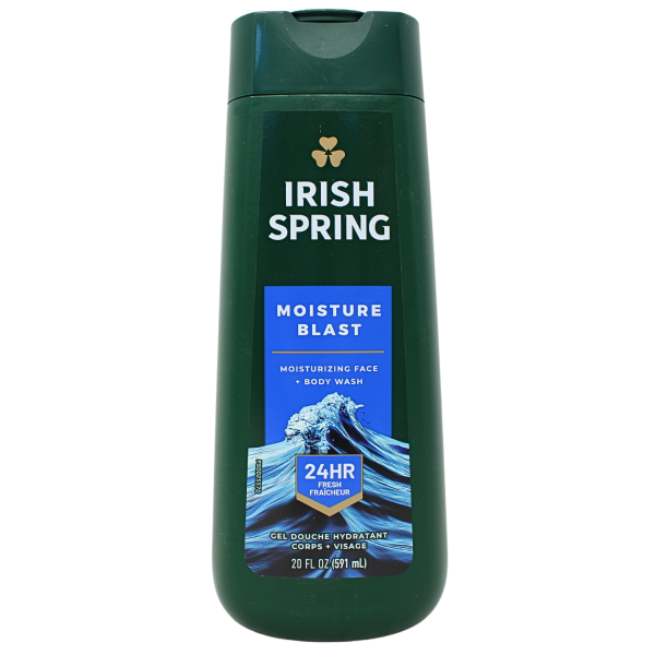 Irish Spring Moisture Blast Body Wash - Deep Hydration & Invigorating Scent (591ml)