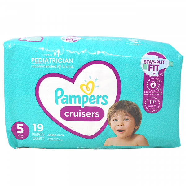 Pampers Diapers Size 5 Jumbo Pack (19 Count)