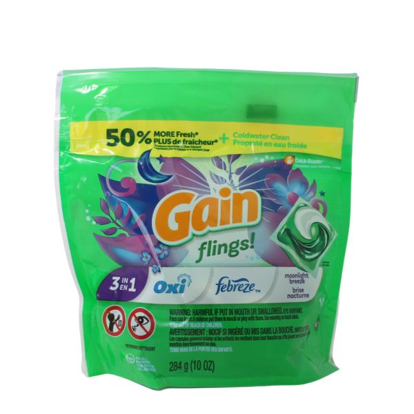 Gain Flings! Moonlight Breeze Laundry Detergent Pacs (14 ct)