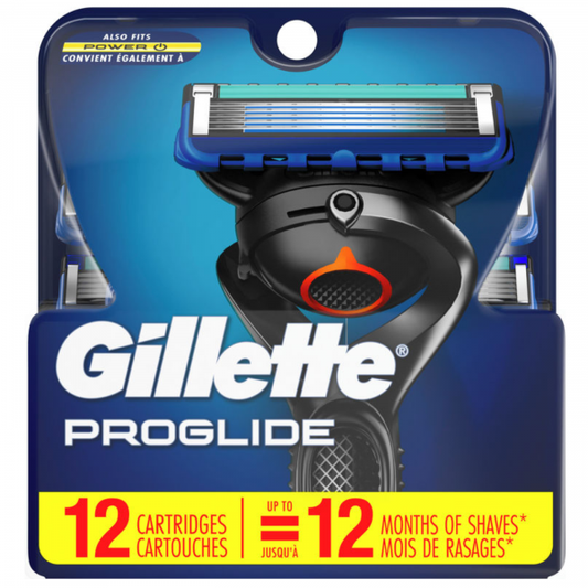 GILLETTE FUSION5 PROGLIDE Razor Cartridges - 12 Refills