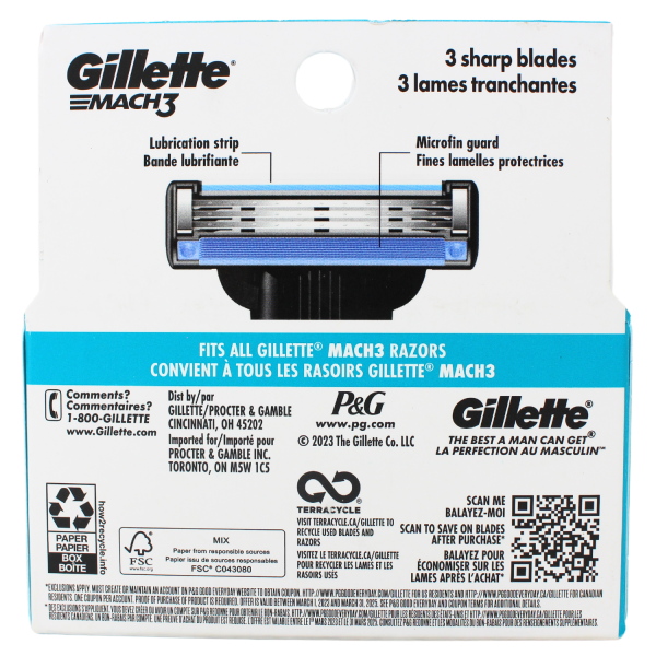 Mach3 Smooth Razor GILLETTE MACH 3 Razor Cartridges - 5 Count | Smooth Shave – Meganest