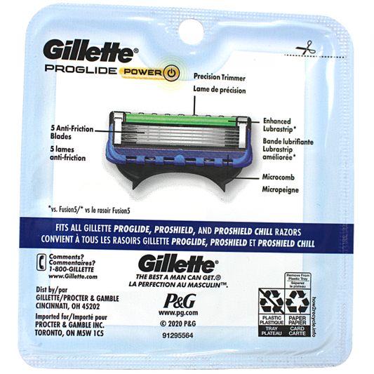 GILLETTE FUSION5 PROGLIDE PWR Razor Cartridges (4 Count)