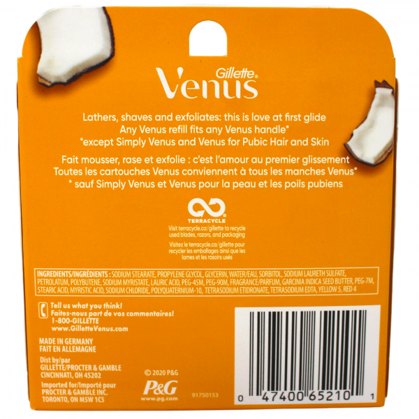 GILLETTE VENUS 6CARTS COMFORTGLIDE +OLAY COCONUT/R