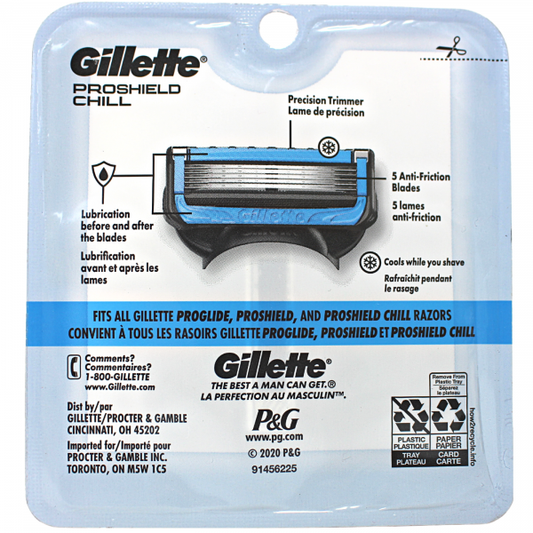 Gillette Fusion5 ProShield Chill Razor Blade Refills - 4 Cartridges