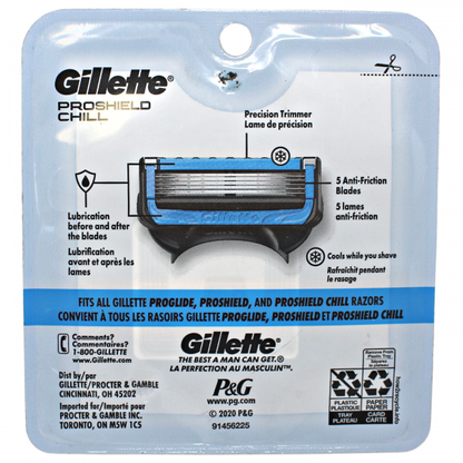 Gillette Fusion5 ProShield Chill Razor Blade Refills - 8 Cartridges