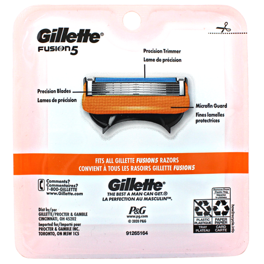 Gillette Fusion5 Razor Blade Refills - 12 Count: Smooth Shave, Lasting Comfort