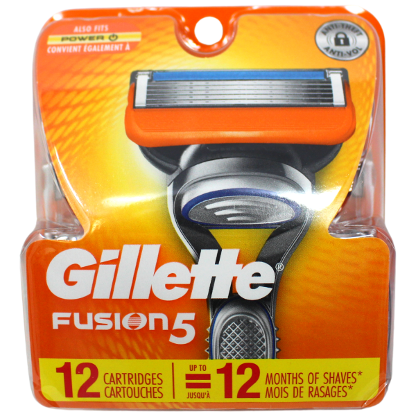 Gillette Fusion5 Razor Blade Refills - 12 Cartridges