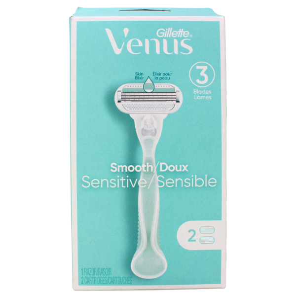 GILLETTE VENUS Smooth Razor + 2 Cartridges
