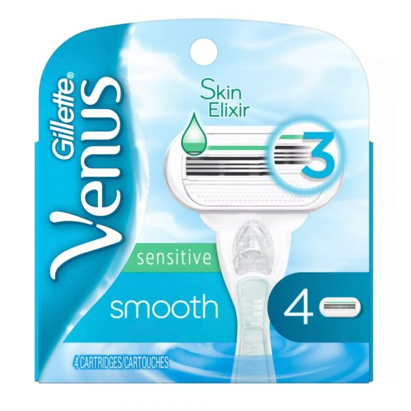 Gillette Venus Sensitive Women's Razor Refill Cartridges - 4 Count