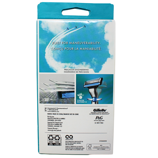 Gillette Mach 3 3D Razor with 2 Cartridges - Smooth Shave