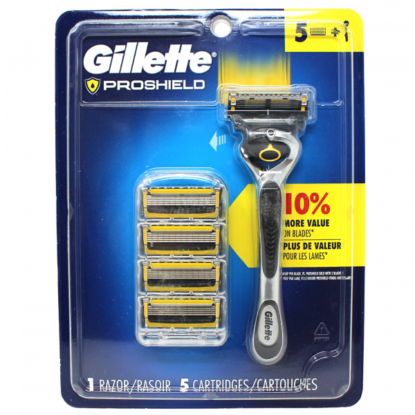 Gillette Fusion5 ProShield Razor + 5 Cartridges - Precision Shave