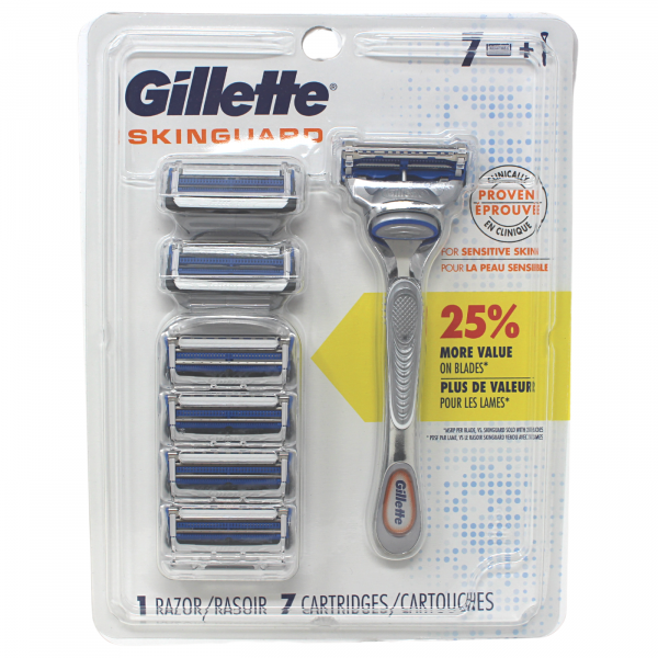 Gillette SkinGuard Razor + 7 Cartridges - Creative & Detailed