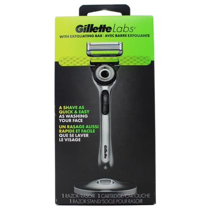 GILLETTE LABS 1RZR+1CARTS+1STND/R - Razor with Exfoliating Bar & Magnetic Stand