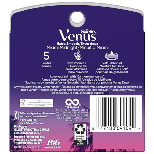 GILLETTE VENUS 6CARTS MIAMI MIDNIGHT/R - Creative & Detailed