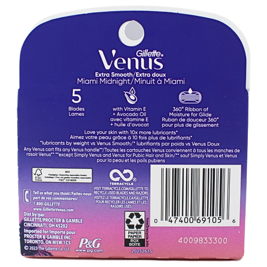 GILLETTE VENUS 4CART EXTRA SMOOTH MIAMI AT MIDNIGHT/R ():