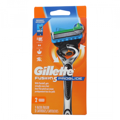 Gillette Fusion5 ProGlide Razor - New Look with 2 Cartridges