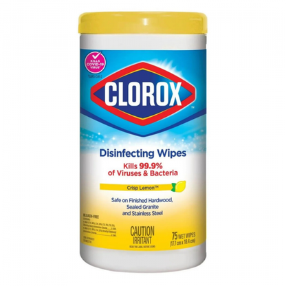 Clorox 75ct Disinfecting Wipes - Crisp Lemon: Kills 99.9% of Germs
