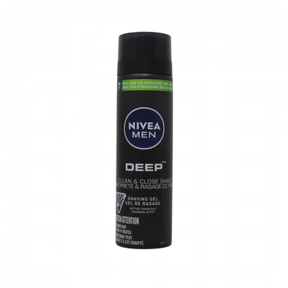 NIVEA MEN DEEP Shave Gel - 200ml for a Deep Clean Feel