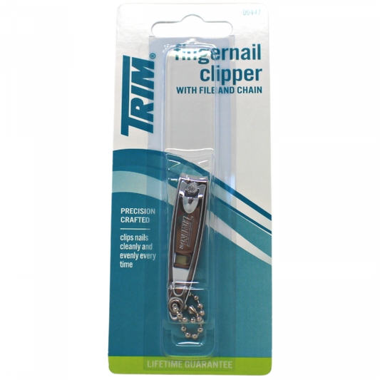 Trim Fingernail Clipper with File & Chain - Professional Quality