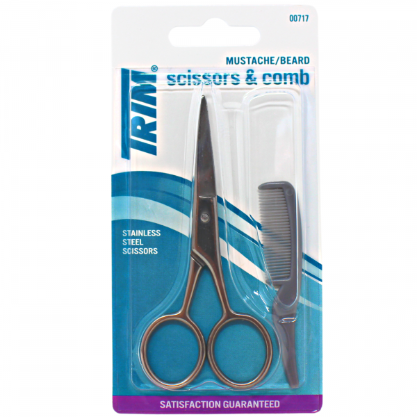 Creative & Detailed TRIM SCISSORS & COMB SET/72