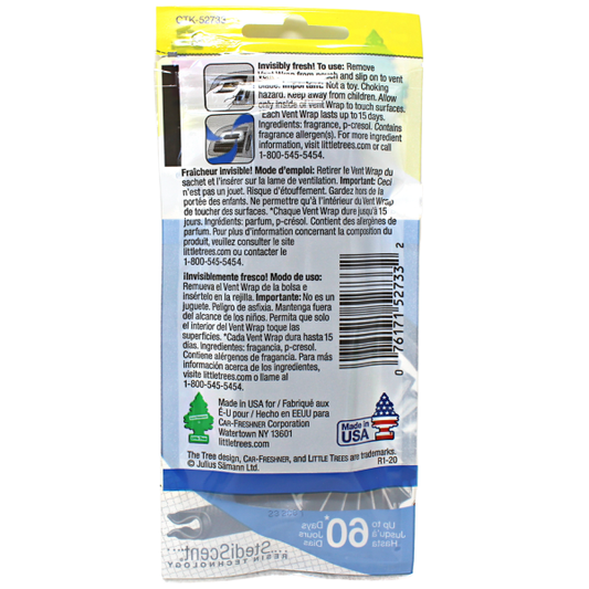 LITTLE TREES Vent Wrap Air Freshener 4ct - New Car Scent
