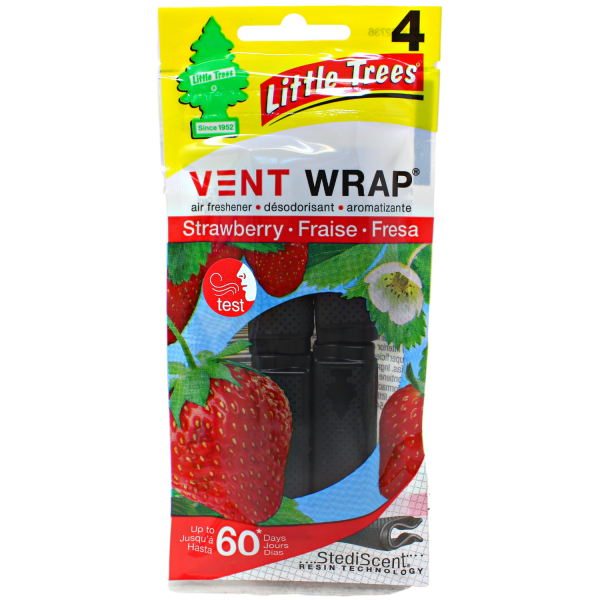 Little Trees Vent Wrap Air Freshener 4ct Strawberry