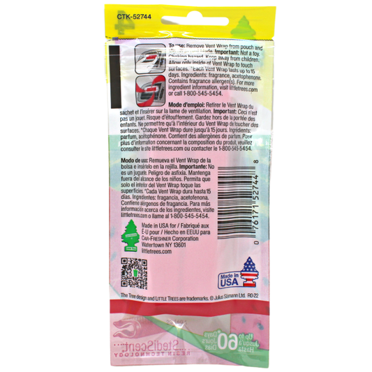 LITTLE TREES Vent Wrap Air Freshener 4ct Watermelon