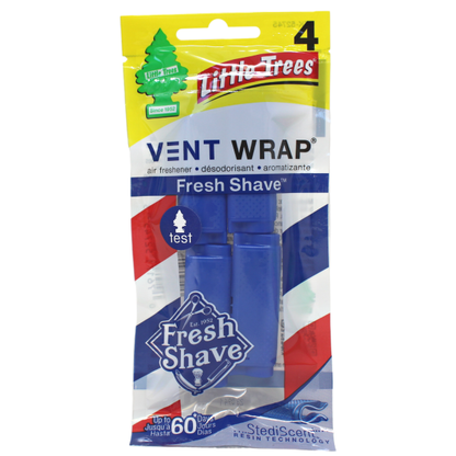 LITTLE TREES Vent Wrap Air Freshener - Fresh Shave (4 Count)