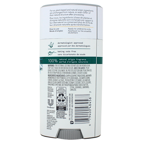 Dove Tea Tree Deodorant Stick - 74g - Natural Protection
