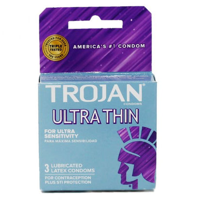 TROJAN 3CT ULTRA THIN Condoms - Enhanced Sensitivity