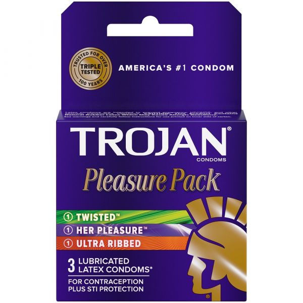 Trojan 3CT Pleasure Pack Condoms