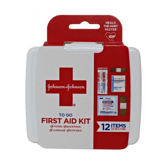 J&J FIRST-AID TO-GO! 12CT MINI - Durable & Compact
