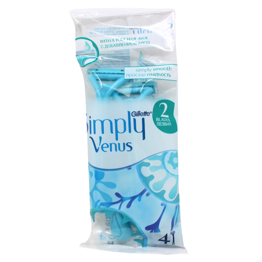 Gillette Venus Simply 2 Blade Disposable Razors - Aloe - 4 Count