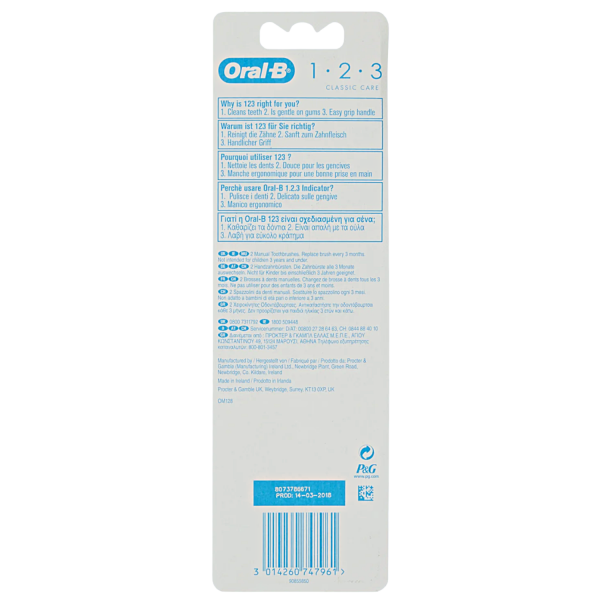 Oral-B Classic Care Medium Toothbrush 2-Pack