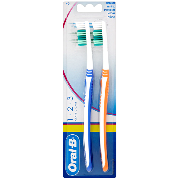 Oral-B Classic Care Medium Toothbrush 2-Pack | Plaque Removal – Meganest