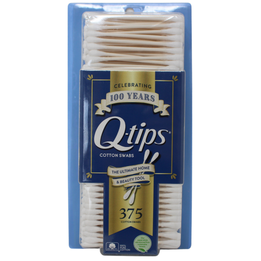 Q-tips Cotton Swabs 375 Count - Gentle & Versatile Cleaning