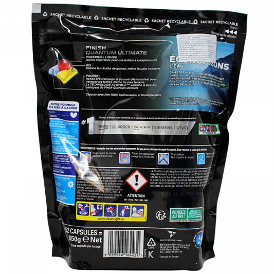 Finish Quantum Ultimate Dishwashing Tabs - Lemon (52 Count)