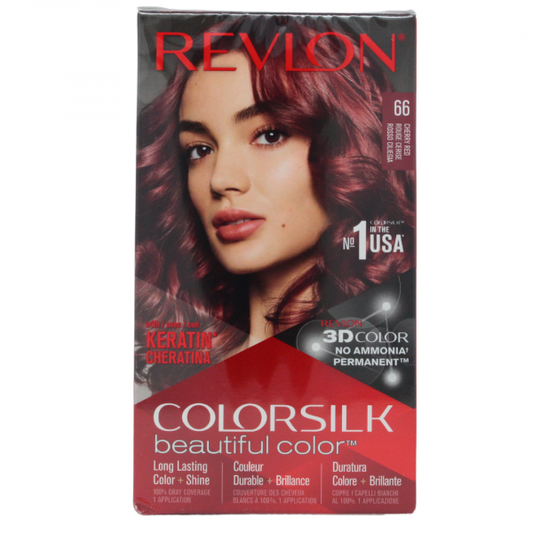 Revlon Colorsilk #66 Cherry Red Hair Color - Vibrant & Long-Lasting